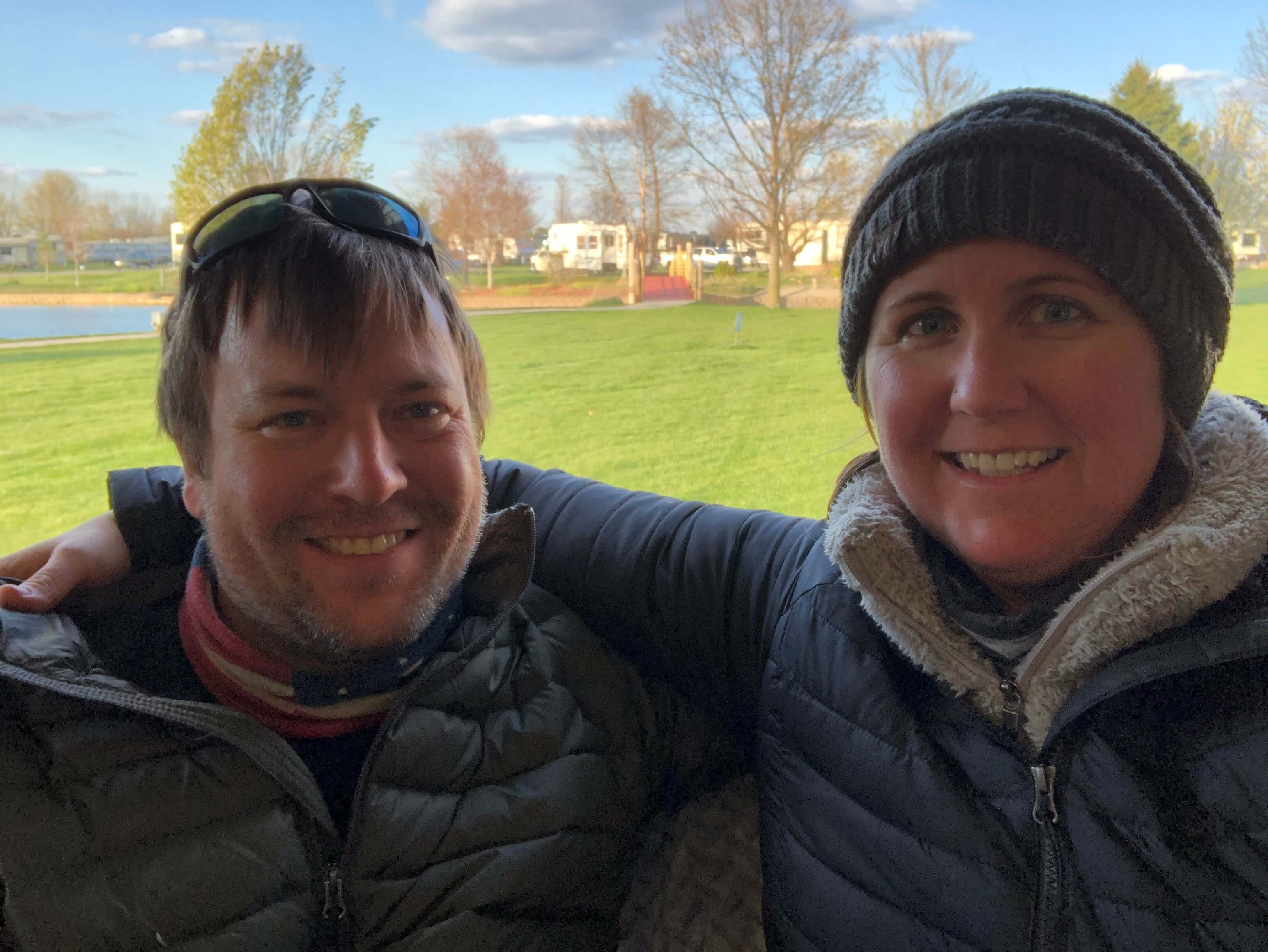 Bryan and Shelly in their new trailer