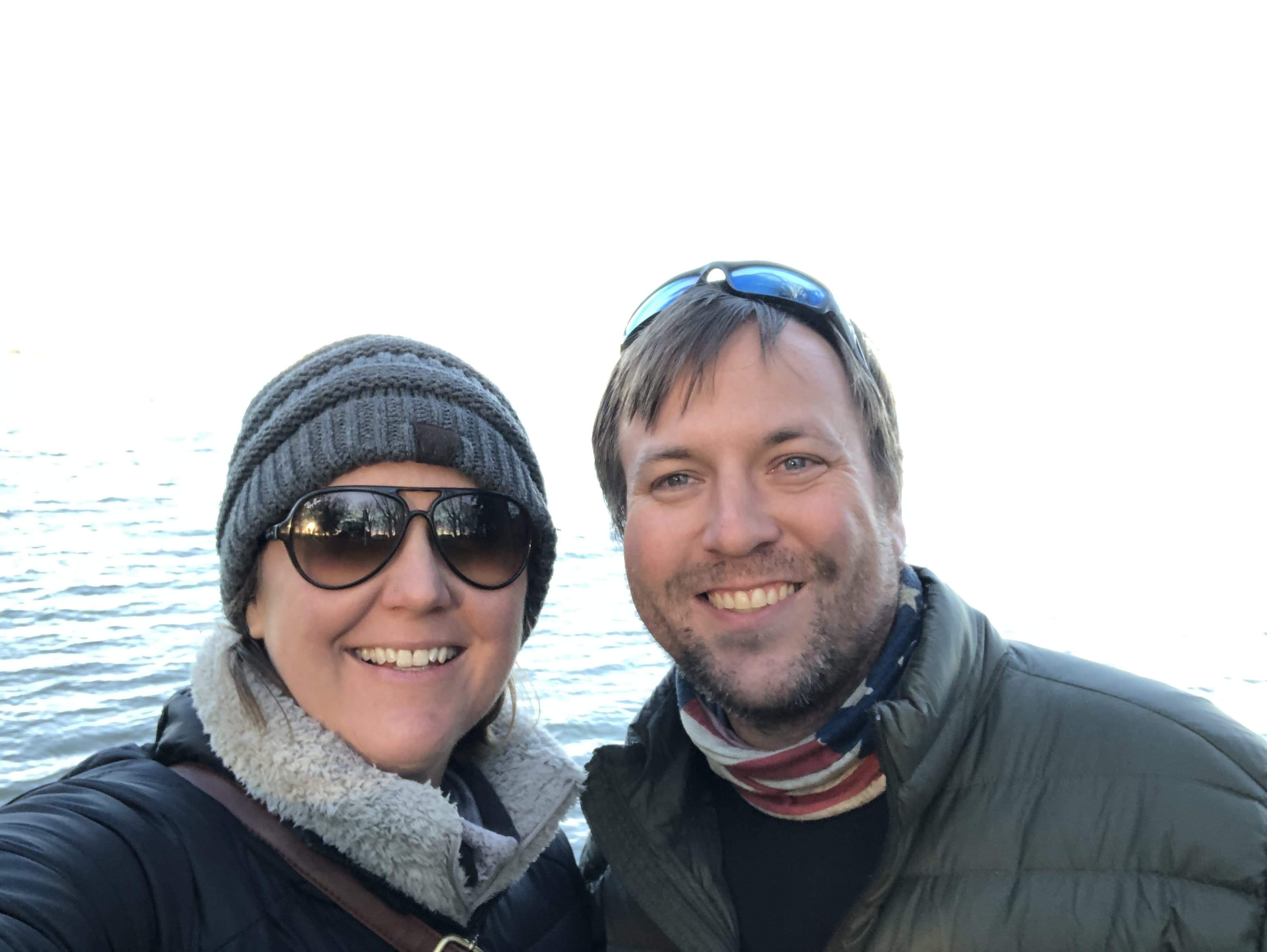 Bryan and Shelly standing by Round Lake