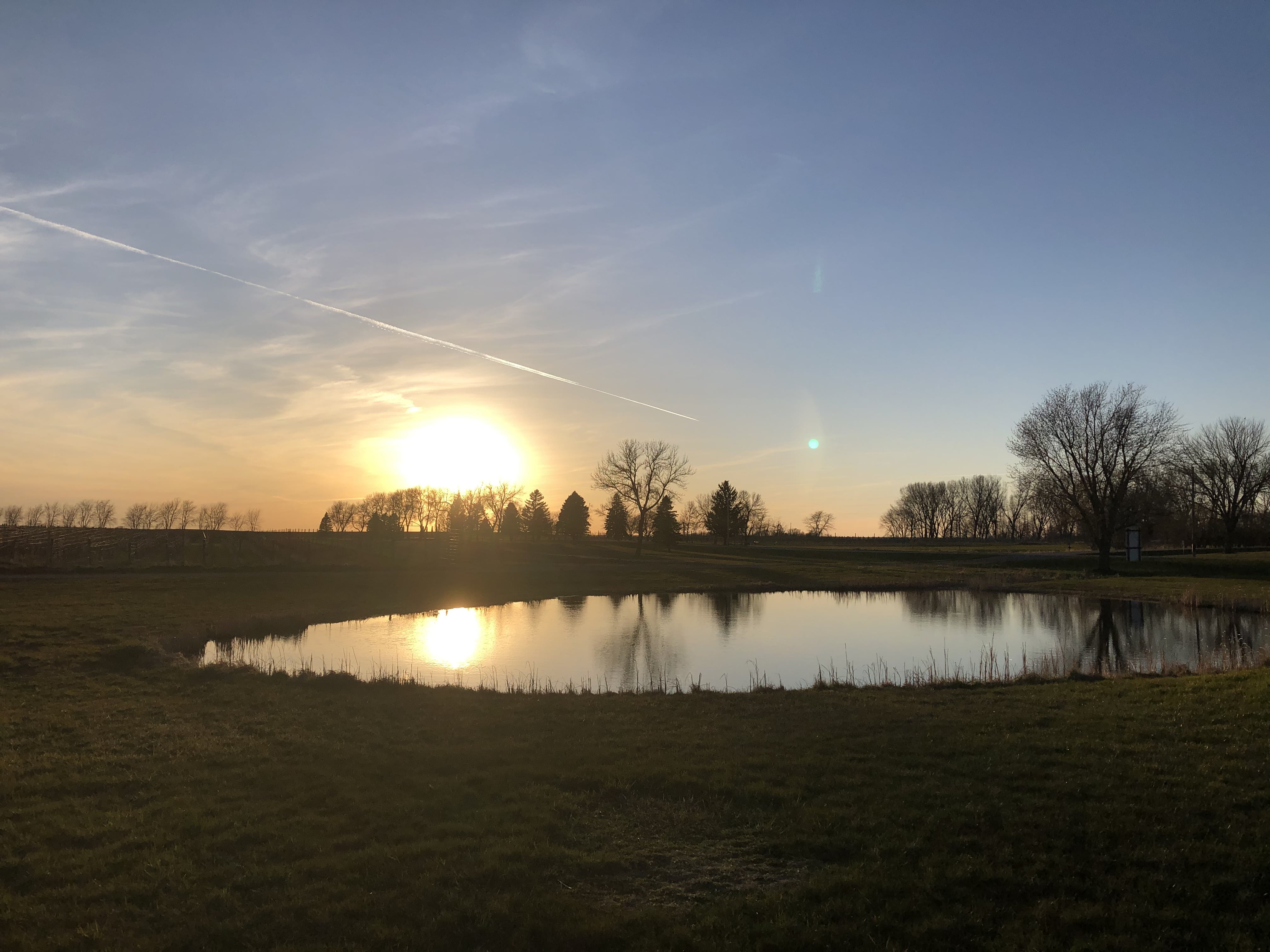 Sunset over the lake