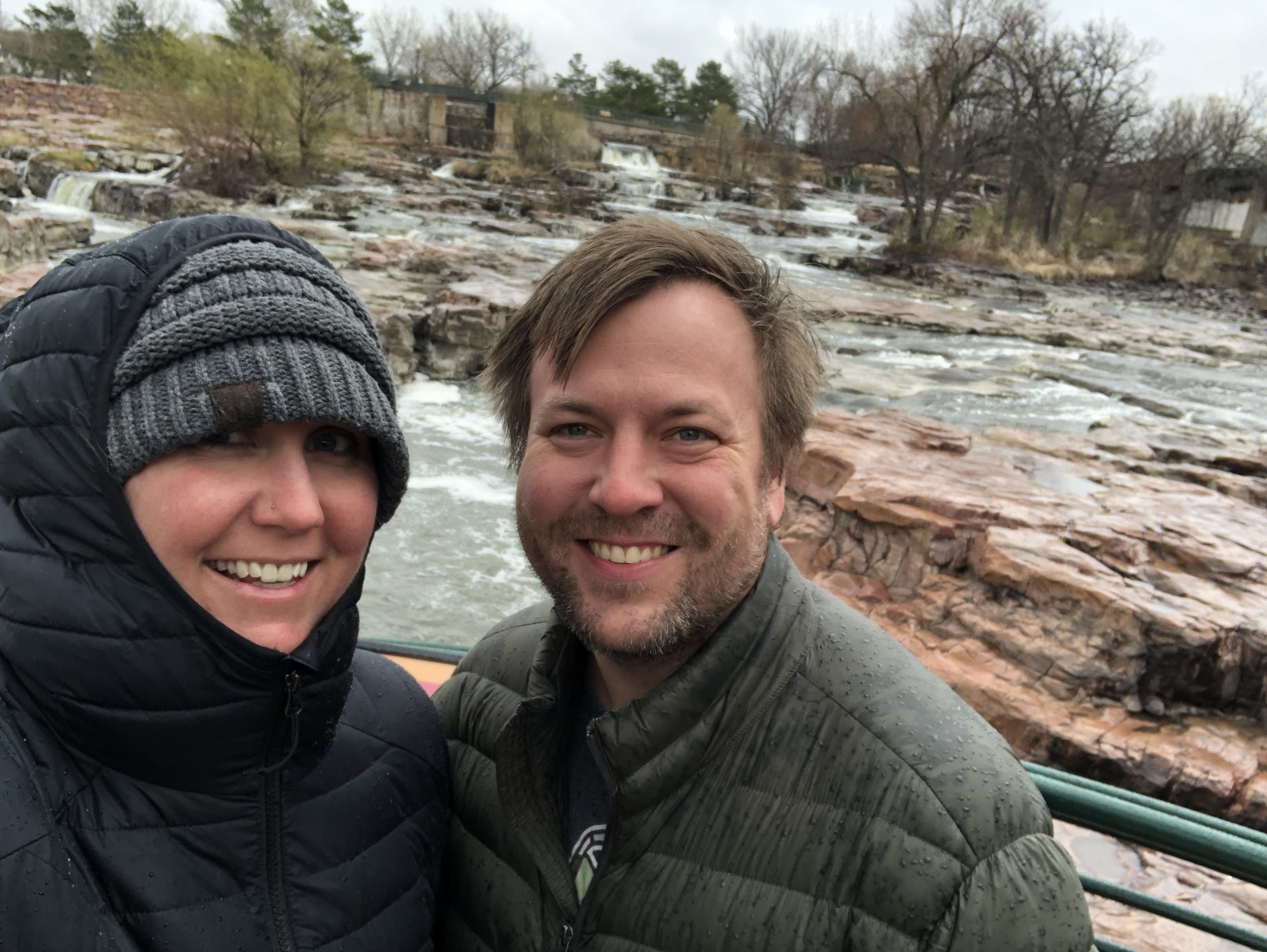 Bryan and Shelly next to Sioux Falls.